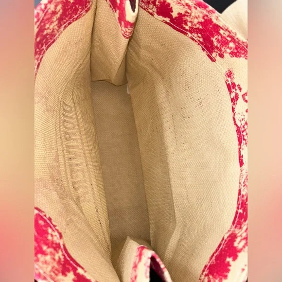 Christian Dior GWP Red Dioriviera Straw Tote Bag - Picture 3 of 10